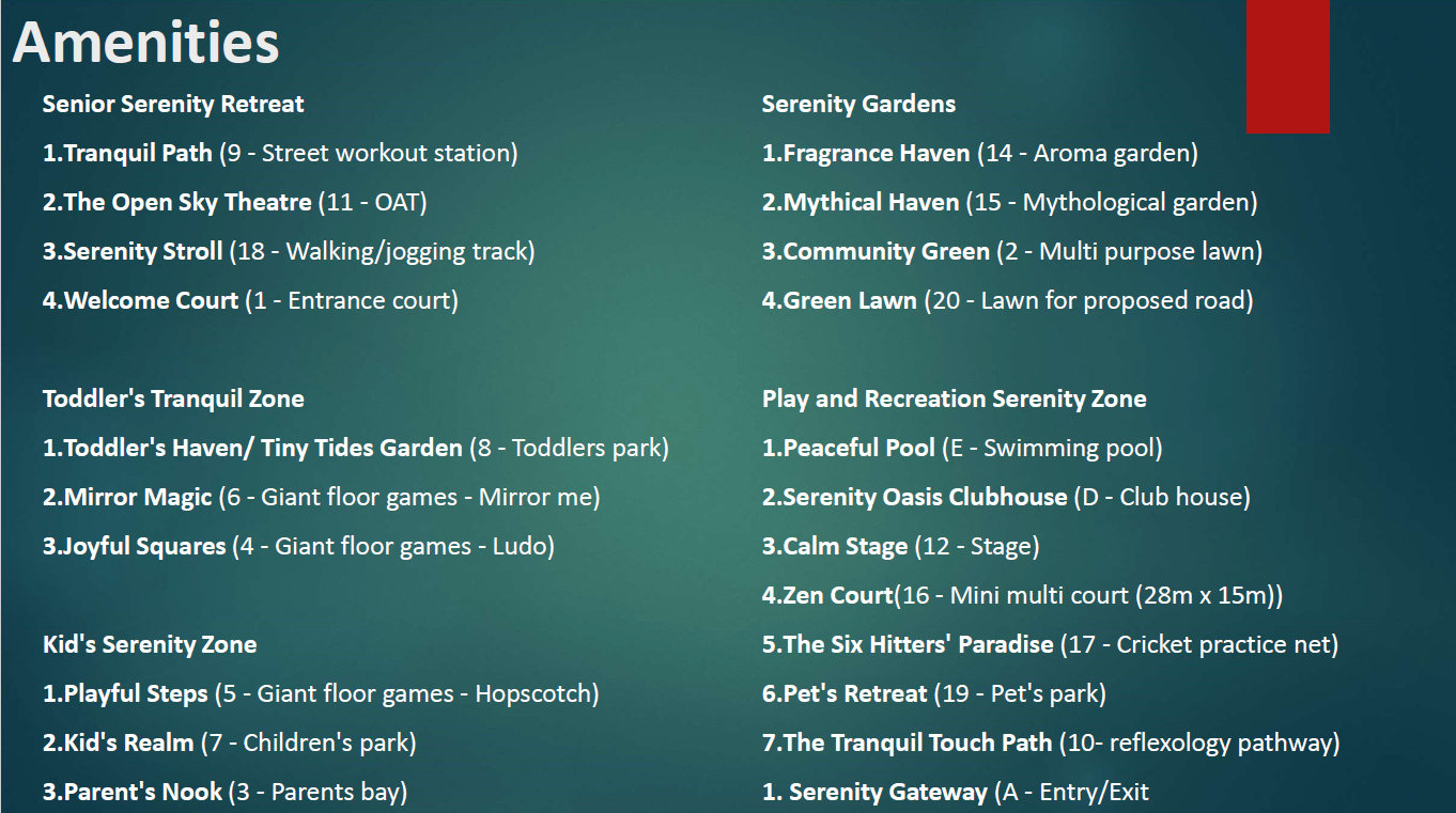 Shriram Serenity Amenities2